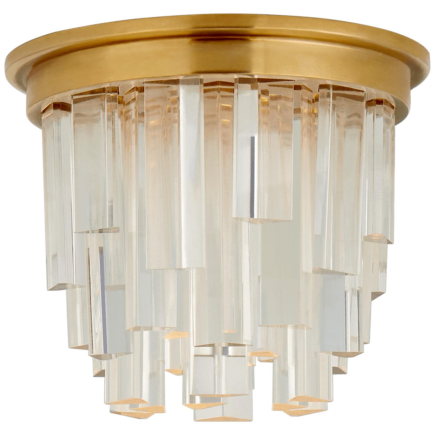 Hand-Rubbed Antique Brass Clear Acrylic