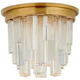 Hand-Rubbed Antique Brass Clear Acrylic