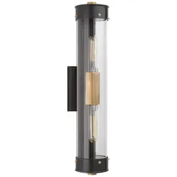 Bronze with Antique Brass Clear Glass