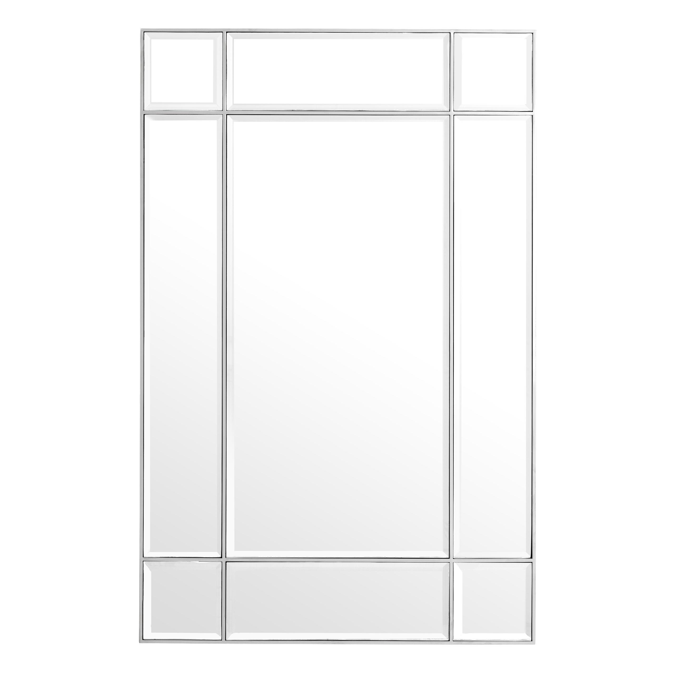 nickel finish | bevelled mirror glass L