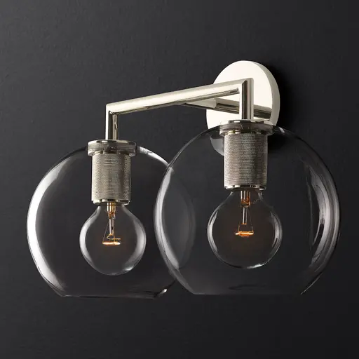 Купить Бра Utilitaire Globe Shade Double Sconce в интернет-магазине roooms.ru
