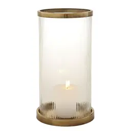 antique brass finish | hand blown glass L