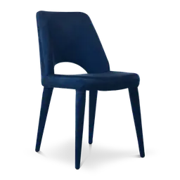 Dark blue Metal frame with upholstered legs