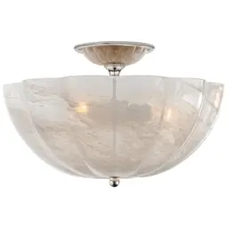 Polished Nickel White Glass