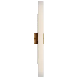 Antique-Burnished Brass White Glass