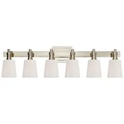 Polished Nickel White Glass