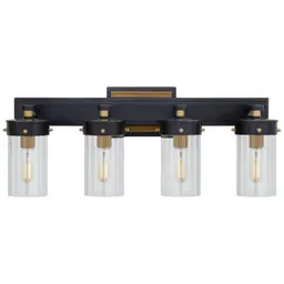 Bronze with Antique Brass Clear Glass