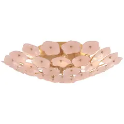 Soft Brass Blush Tinted Glass