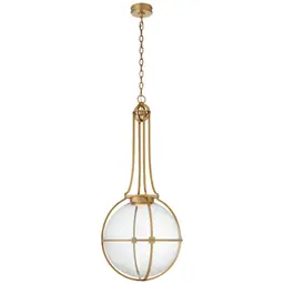 Antique-Burnished Brass Clear Glass