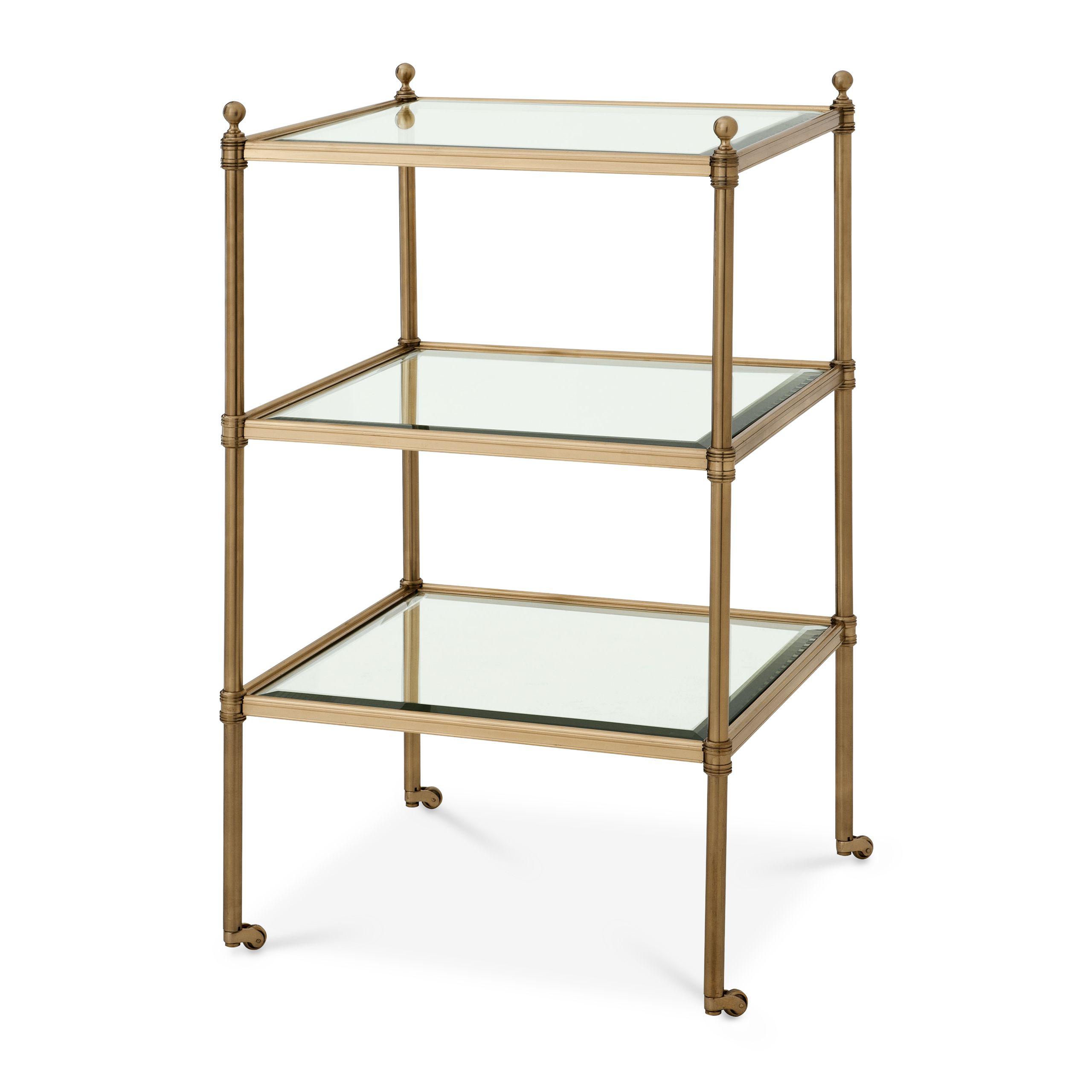 aged brass finish | bevelled glass