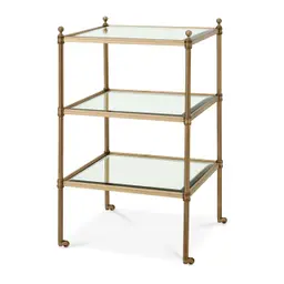 aged brass finish | bevelled glass