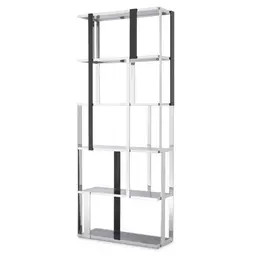 polished stainless steel | black finish | smoke glass