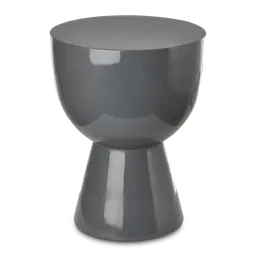 Dark grey Lacquered polyester