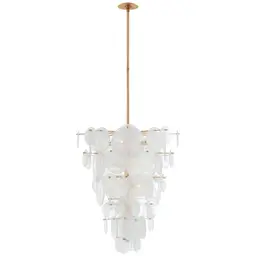 Gild White Strie Glass