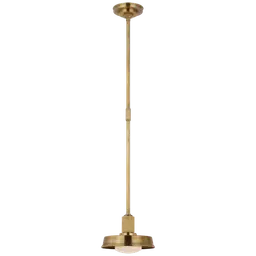 Antique-Burnished Brass White Glass