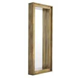 vintage brass finish L rectangular