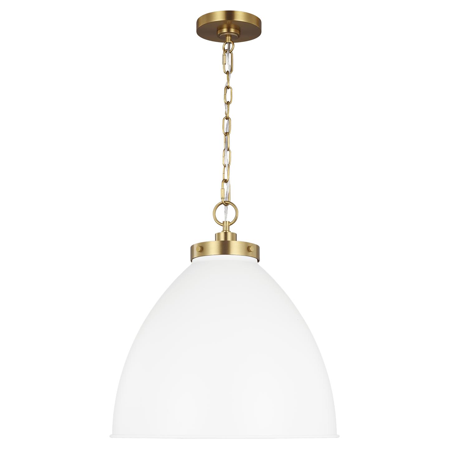 Matte White and Burnished Brass