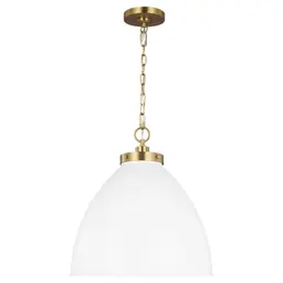 Matte White and Burnished Brass