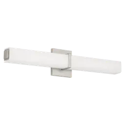 Satin Nickel 24" White Glass LED 90 CRI 3000K 120V