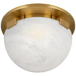 Hand-Rubbed Antique Brass White Strie Glass