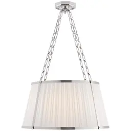 Polished Nickel Boxpleat Silk