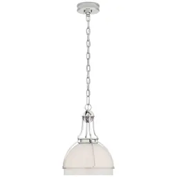 Polished Nickel White Glass