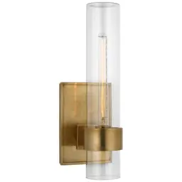 Hand-Rubbed Antique Brass Clear Glass