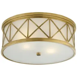 Hand-Rubbed Antique Brass Frosted Glass