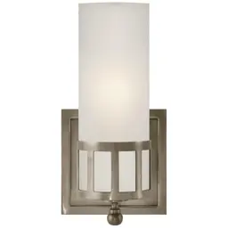 Antique Nickel Frosted Glass