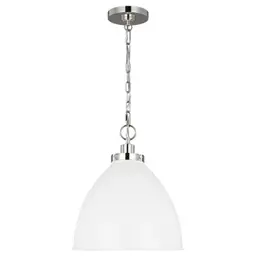Matte White and Polished Nickel