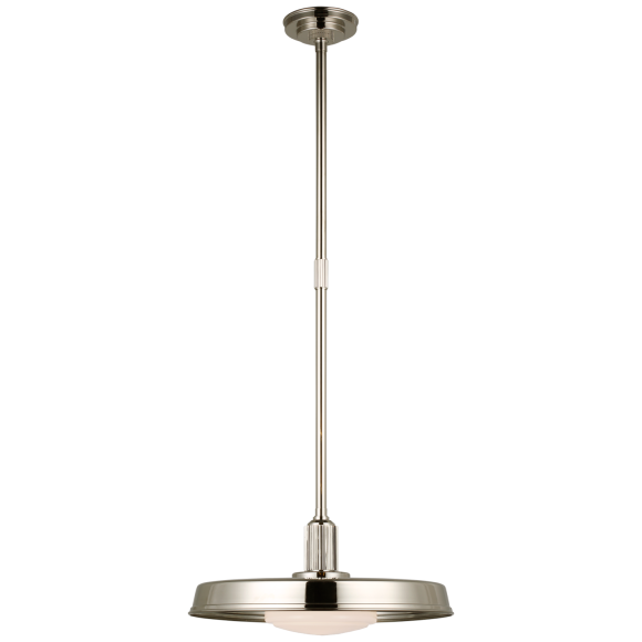 Polished Nickel White Glass