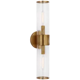 Antique-Burnished Brass Clear Glass