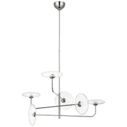 Polished Nickel Clear Glass