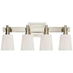 Polished Nickel White Glass