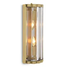 antique brass finish | clear glass S