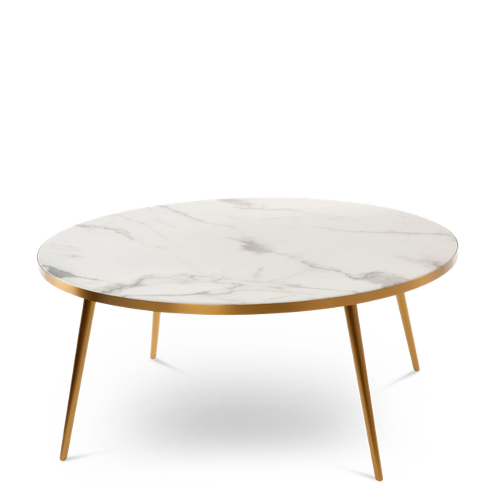 Купить Журнальный столик Marble Look & Gold Feet Coffee Table в интернет-магазине roooms.ru