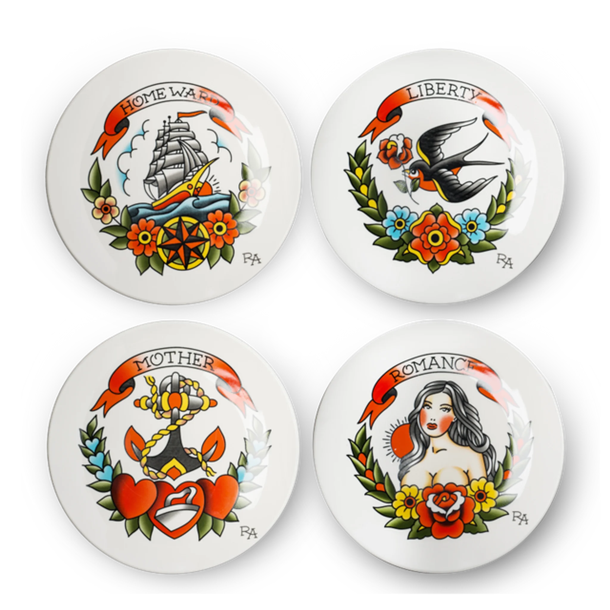 Купить Тарелка Tattoo Side Plates в интернет-магазине roooms.ru