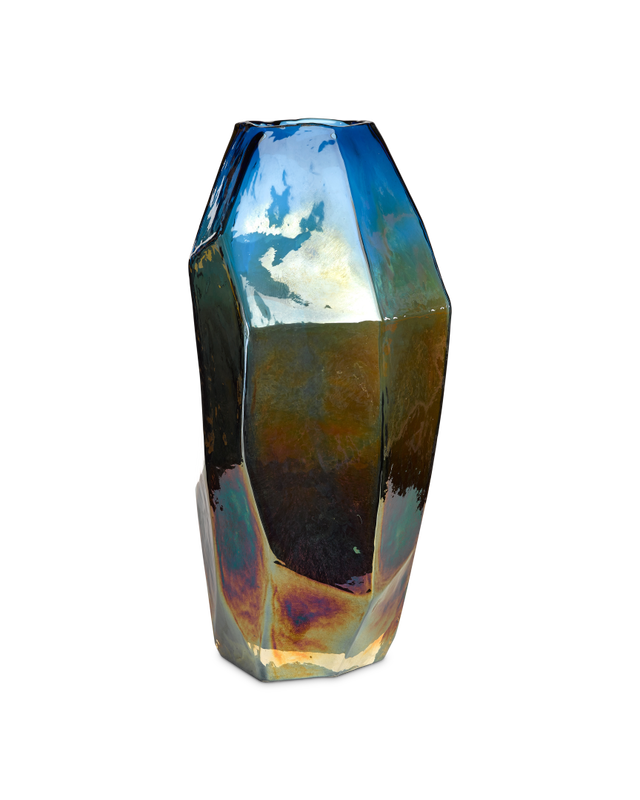 Multi-colour Coloured glass with luster