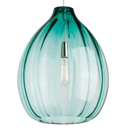 Satin Nickel Surf Green Lamp Not Included