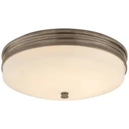 Antique Nickel White Glass