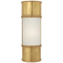 Antique-Burnished Brass Frosted Glass
