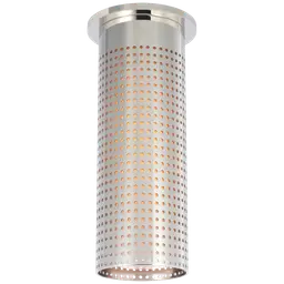 Polished Nickel White Glass