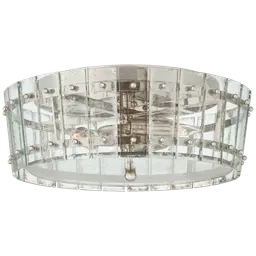Polished Nickel Antique Mirror