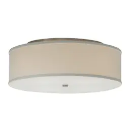 Satin Nickel White Small Lamp Not Included