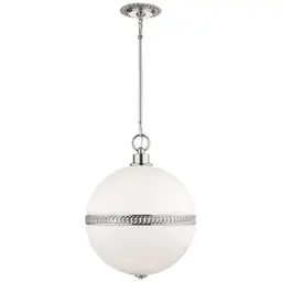 Polished Nickel White Glass