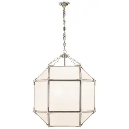 Polished Nickel White Glass