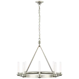 Polished Nickel White Glass