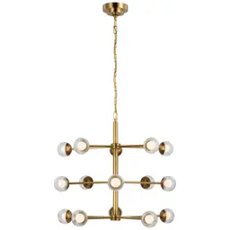 Soft Brass Clear Glass