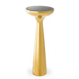 gold finish | black glass