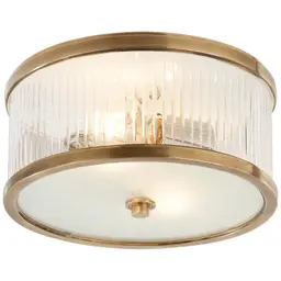 Hand-Rubbed Antique Brass Frosted Glass